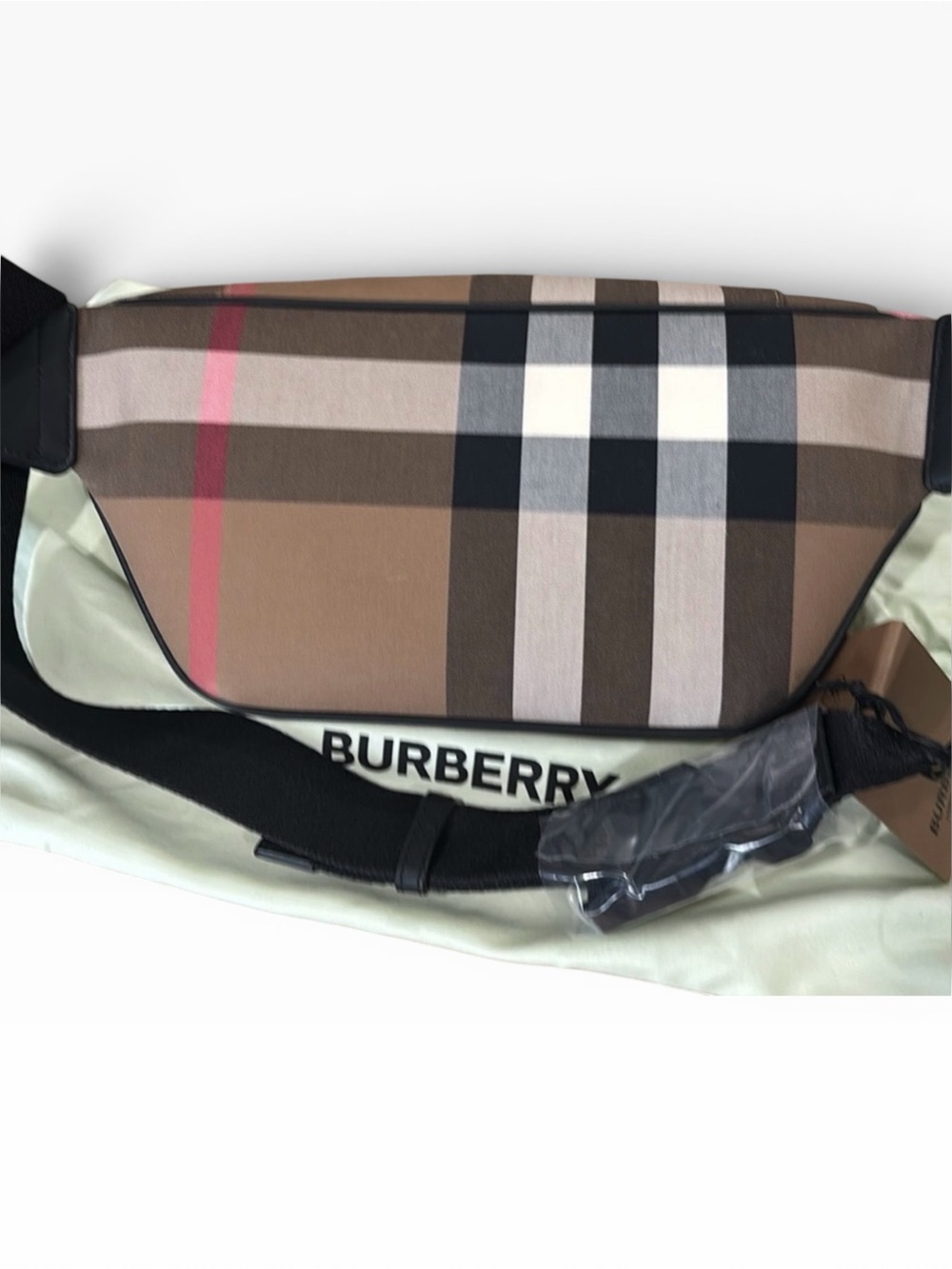 Burberry Medium Super Exploded Check Belt Bag Crossbody Waist Pack MSRP $910 - Picture 4 of 11